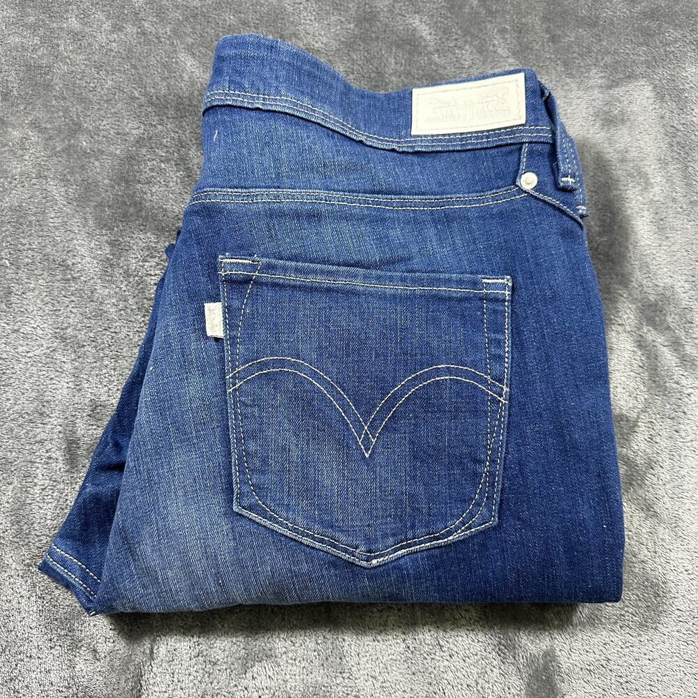 Levi's Womens Jeans 31 Blue Denim Mid Rise Skinny Leg Medium Wash Denim Pants‎